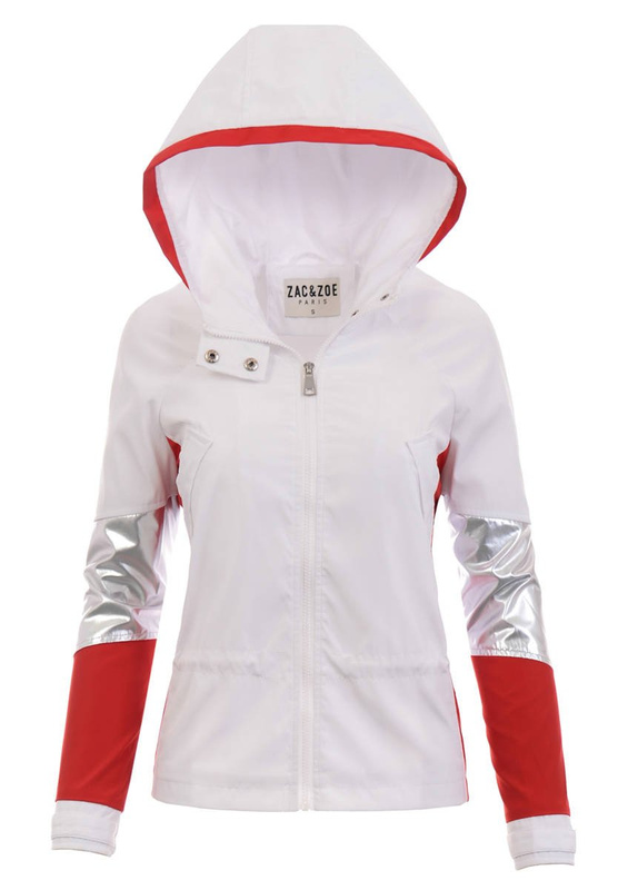 Damska Wiosenna Wiatrówka Kurtka Biała
