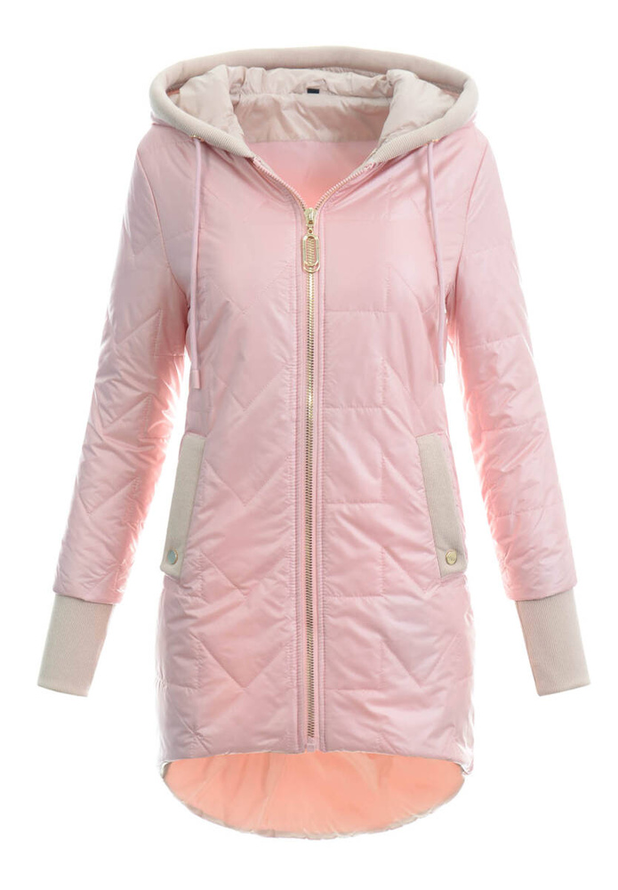 Kurtka Parka Wiosenna Różowa
