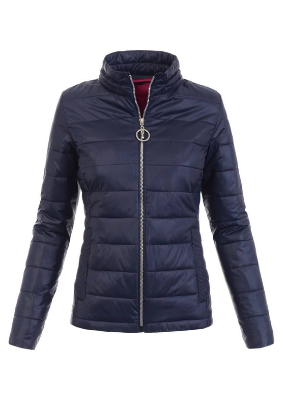 Damska Wiosenno-Jesienna Kurtka Granatowa