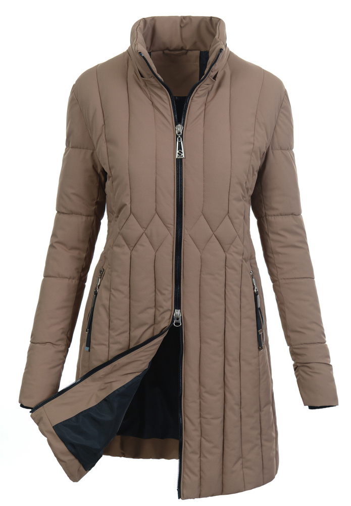 Damska Kurtka Zimowa Brązowa