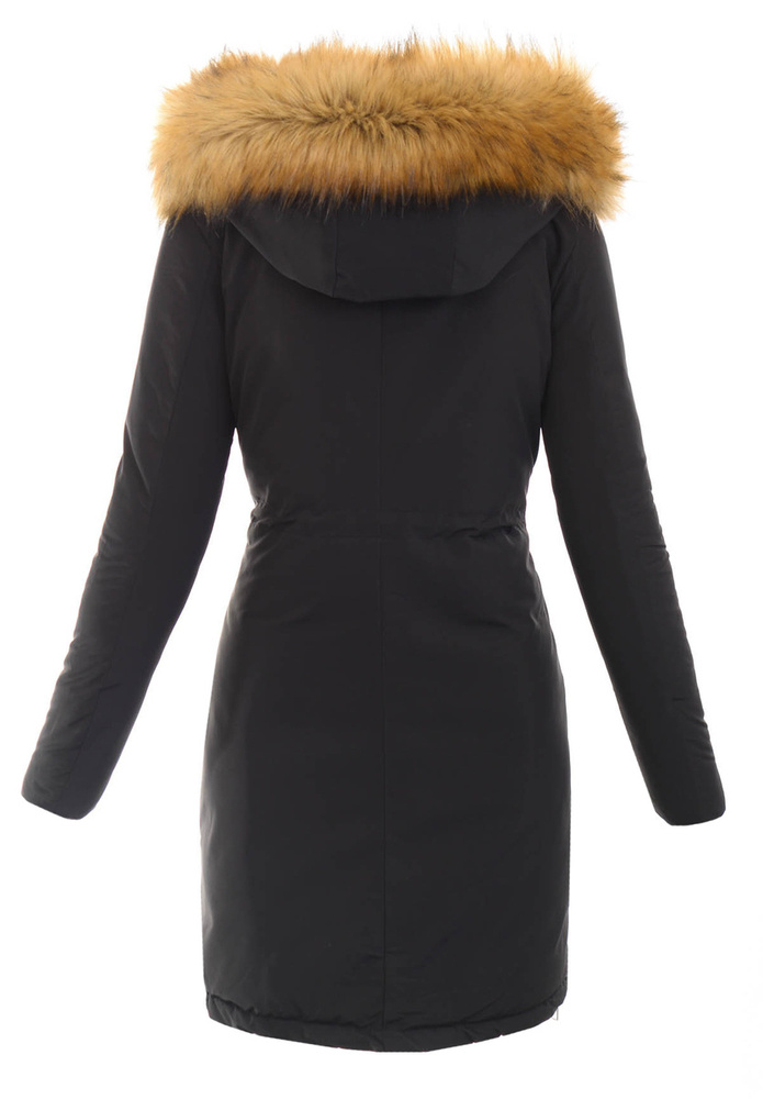 Damska Zimowa Ortalionowa Kurtka Czarna