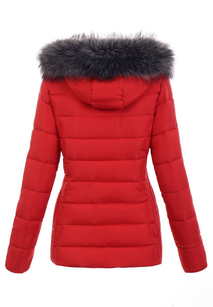 Damska Zimowa Kurtka Czerwona