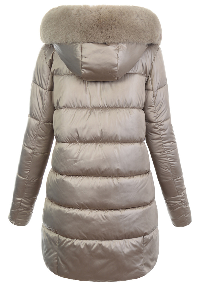 Damska Zimowa Ortalionowa Kurtka Cappuccino