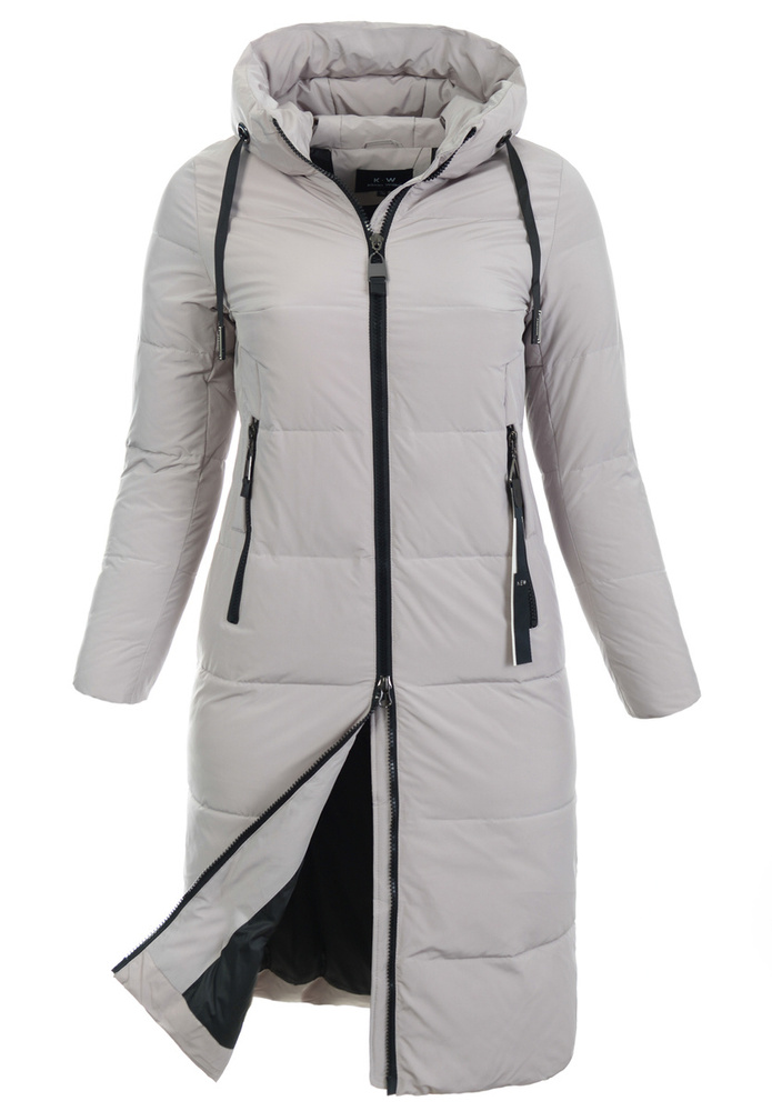 Damska Zimowa Ortalionowa Kurtka Beżowa