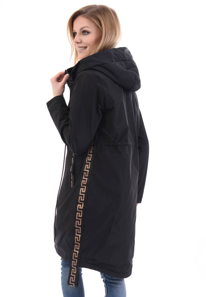 Damska Parka Wiosenna Zielona