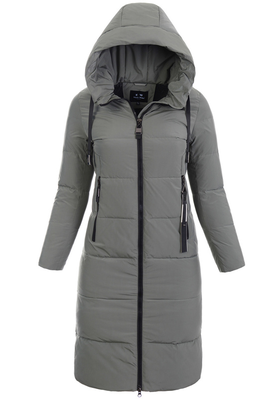 Damska Zimowa Ortalionowa Kurtka Zielona