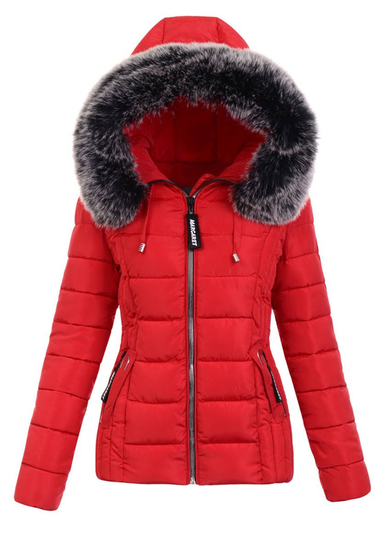 Damska Zimowa Kurtka Czerwona