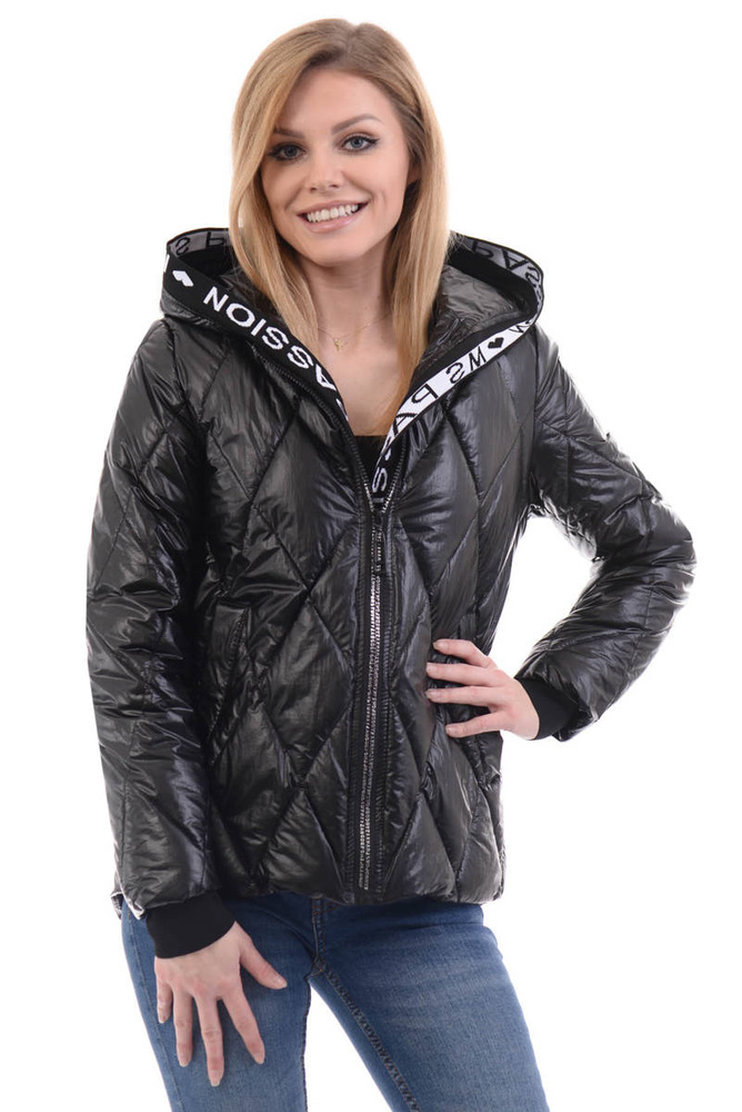 Damska Wiosenna Ortalion Kurtka Czarna