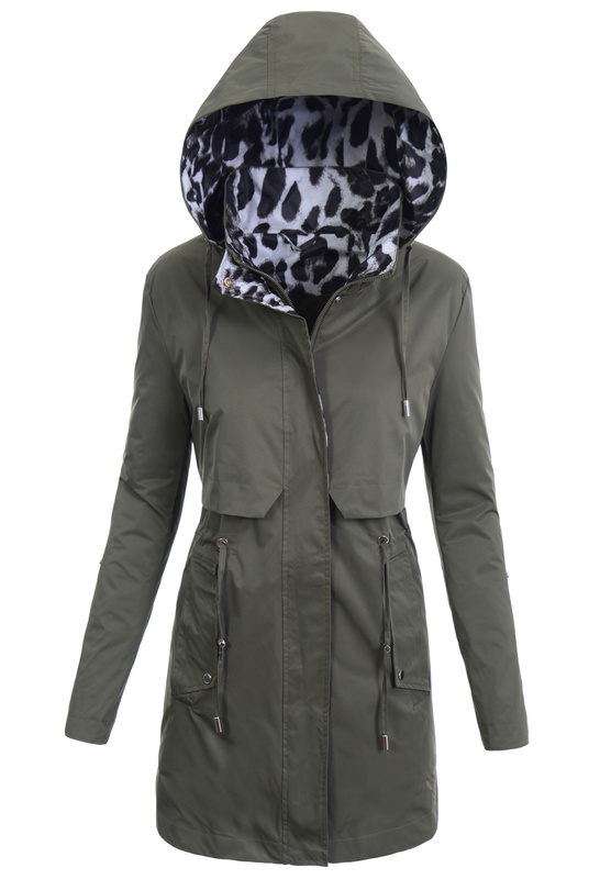 Kurtka Parka Wiosenna Zielona