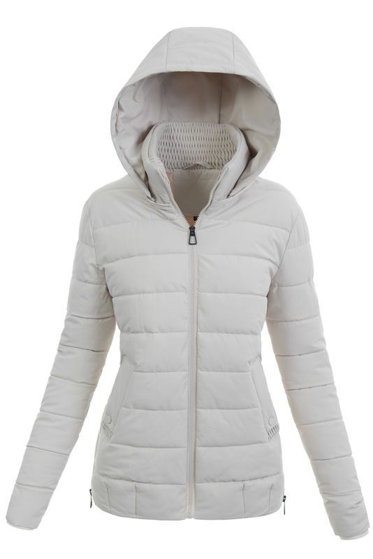 Damska Kurtka Zimowa Ecru