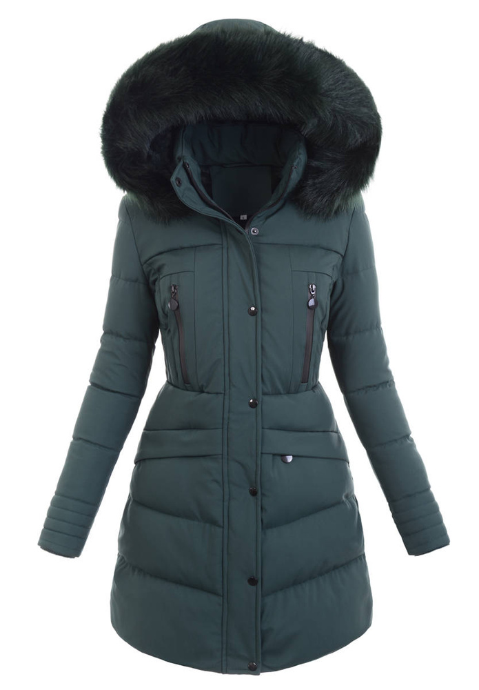 Damska Zimowa Kurtka Zielona