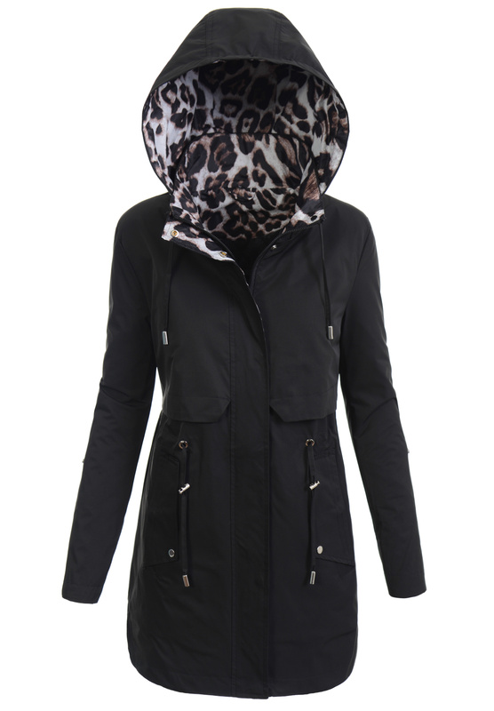 Kurtka Parka Wiosenna Czarna