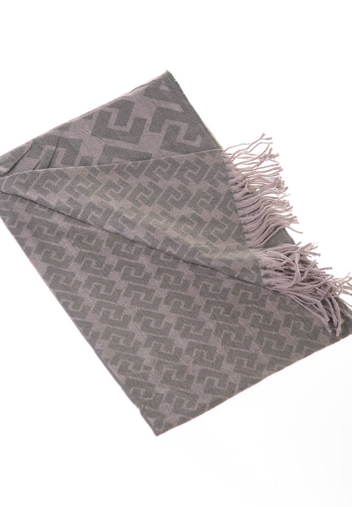 Szal Damski Wzór Geometryczny Brązowo-Zielony