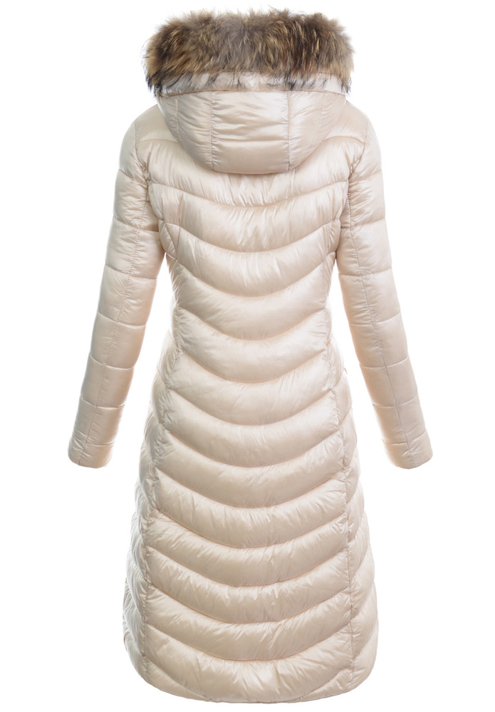 Damska Zimowa Ortalionowa Kurtka Ecru