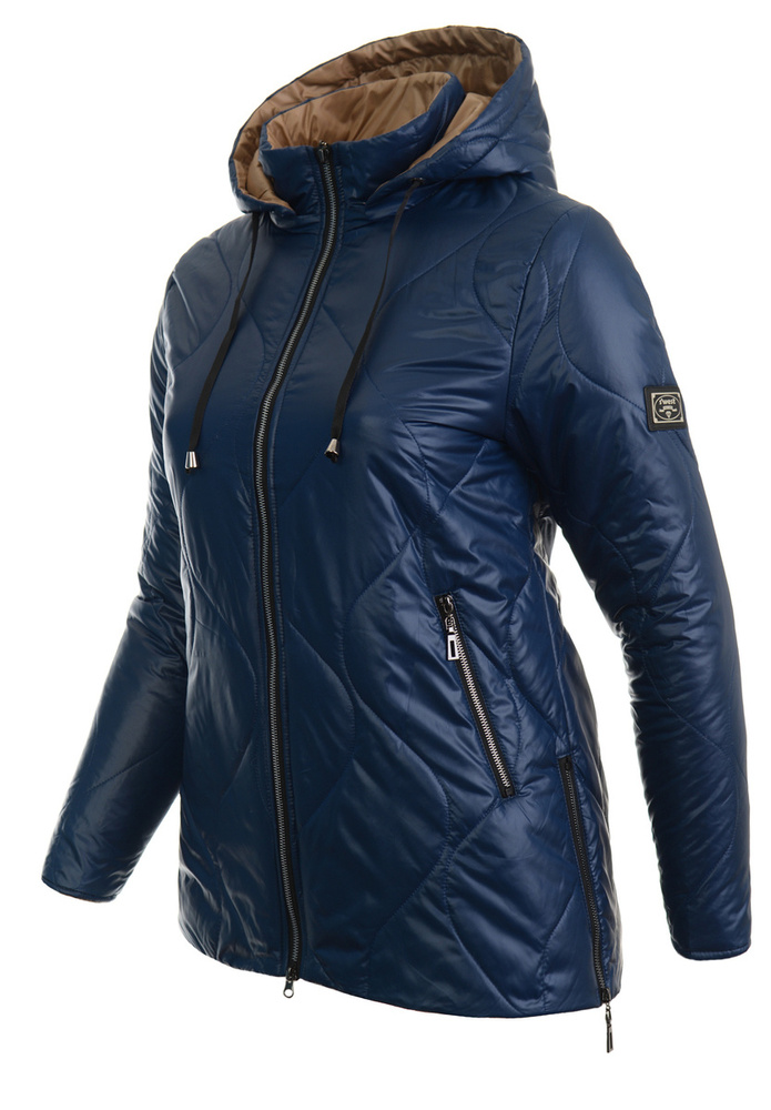 Damska Wiosenna Ortalion Kurtka Granatowa