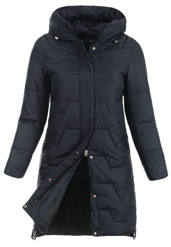 Damska Zimowa Ortalionowa Kurtka Granatowa