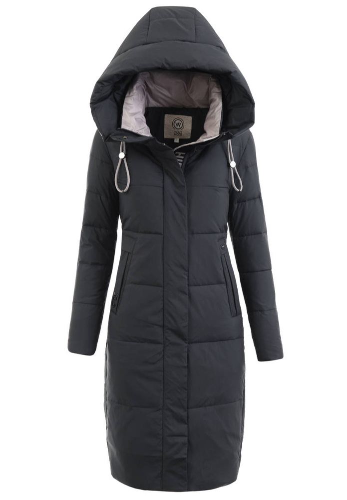 Damska Zimowa Ortalionowa Kurtka Czarna