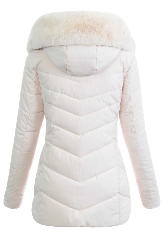Damska Kurtka Zimowa Waniliowa