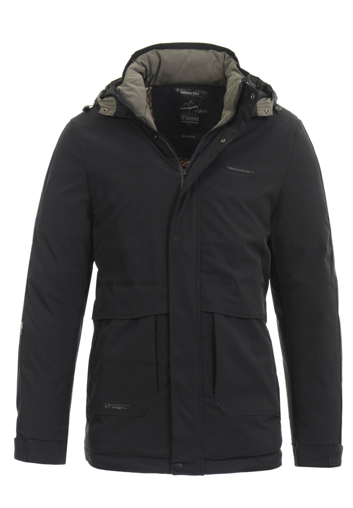 Męska Zimowa Kurtka Czarna