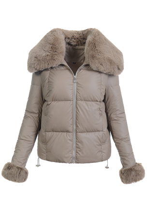 Damska Kurtka Zimowa Beżowa