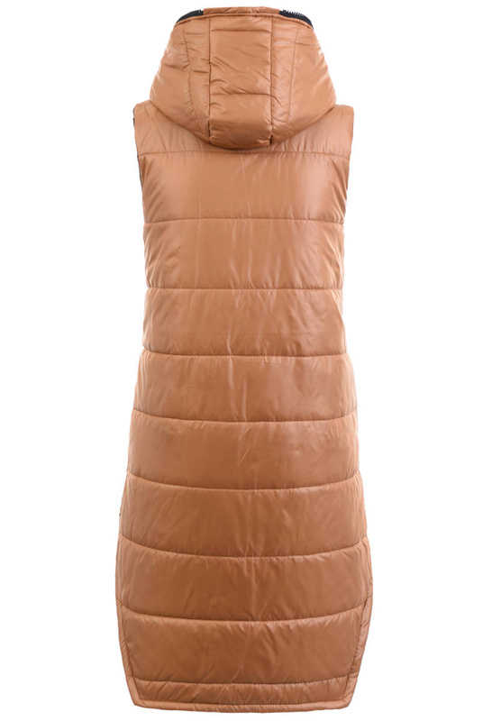 Damska Kamizelka Bezrękawnik Brązowy