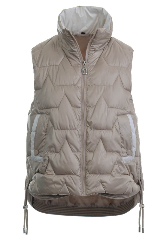 Damska Kamizelka Bezrękawnik Beżowy