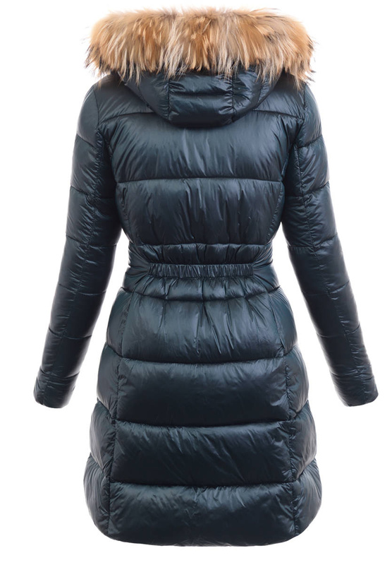 Damska Zimowa Ortalionowa Kurtka Zielona