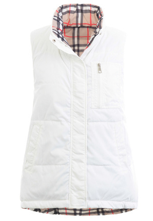 Damska Kamizelka Bezrękawnik Biały