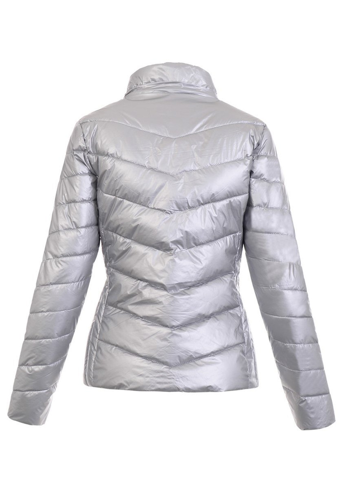 Damska Wiosenno-Jesienna Kurtka Srebrna
