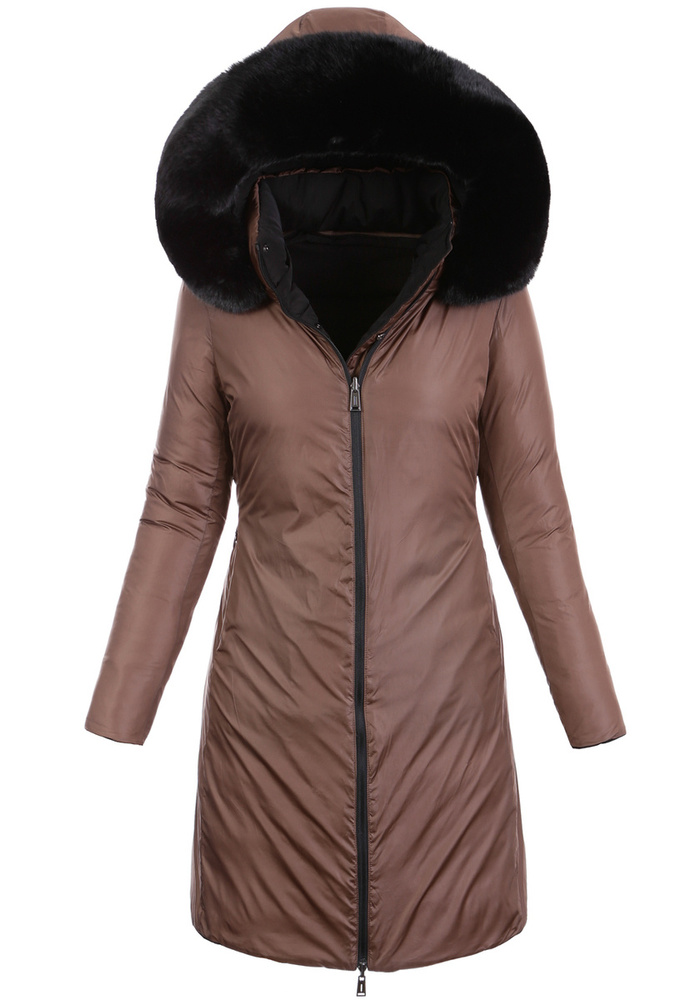 Damska Zimowa Ortalionowa Kurtka Czarna