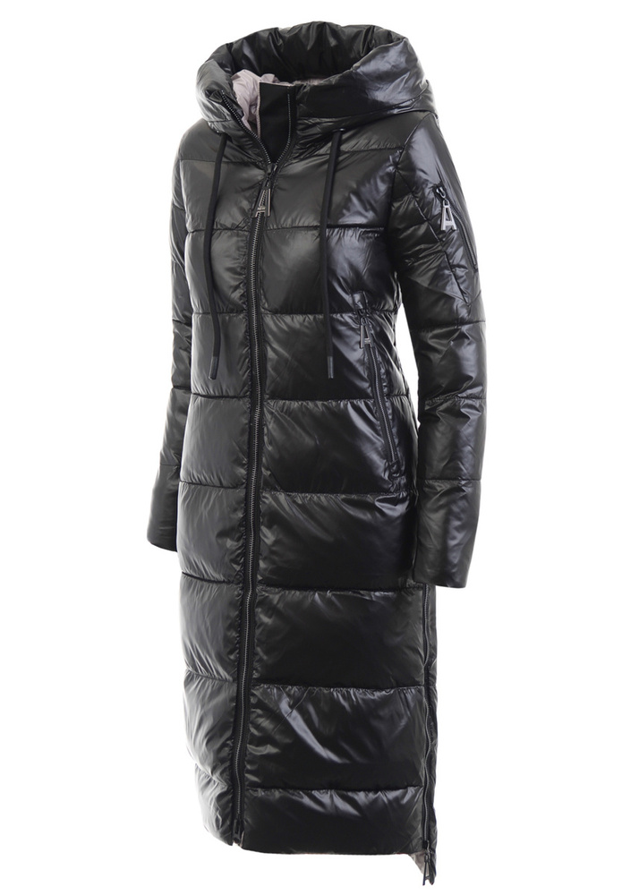 Damska Zimowa Ortalionowa Kurtka Czarna