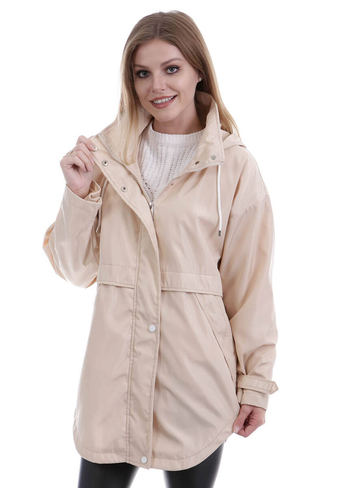 Kurtka Parka Wiosenna Beżowa