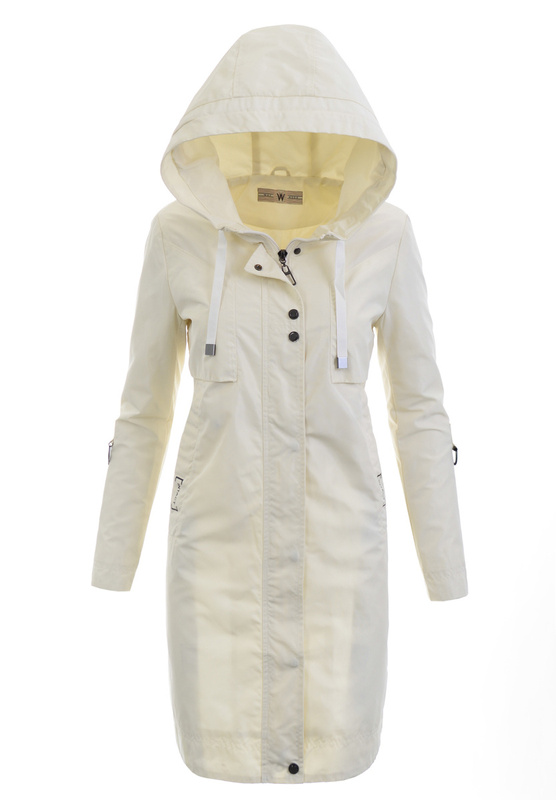 Kurtka Parka Wiosenna Ecru