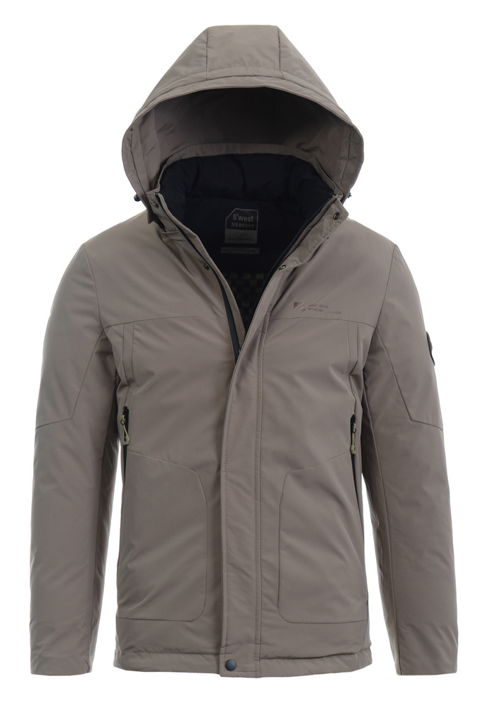 Męska Zimowa Kurtka Brązowa