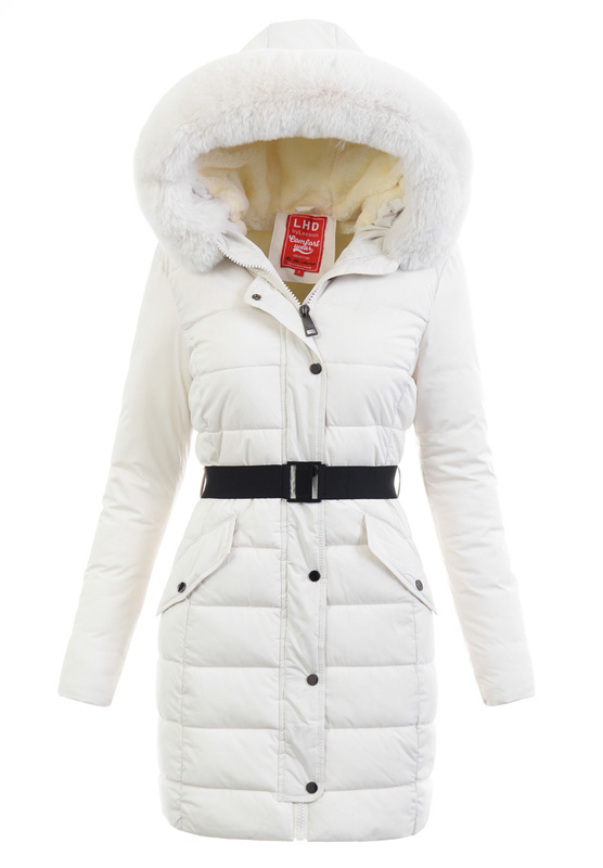 Damska Zimowa Ortalionowa Kurtka Ecru