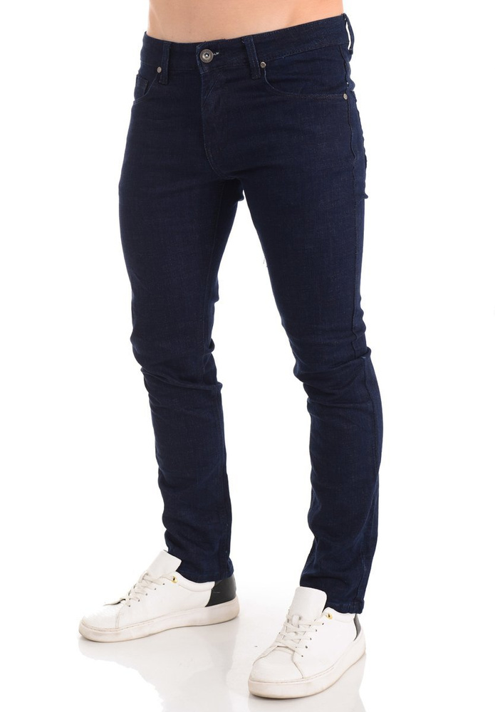 Męskie Spodnie Jeansowe Granatowe