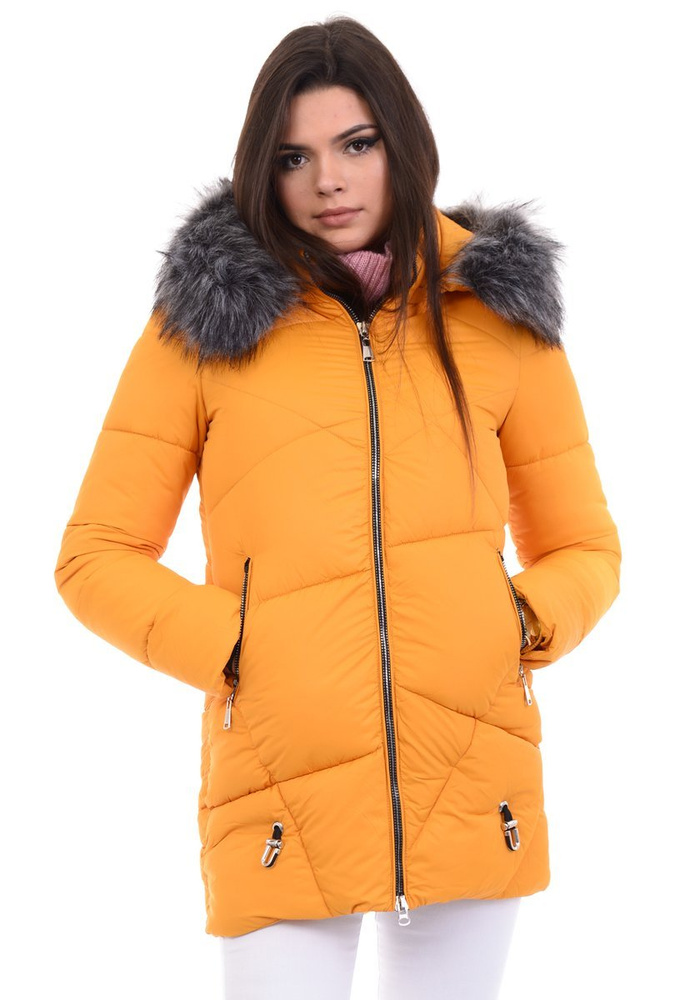 Damska Ortalion Zimowa Kurtka Camel
