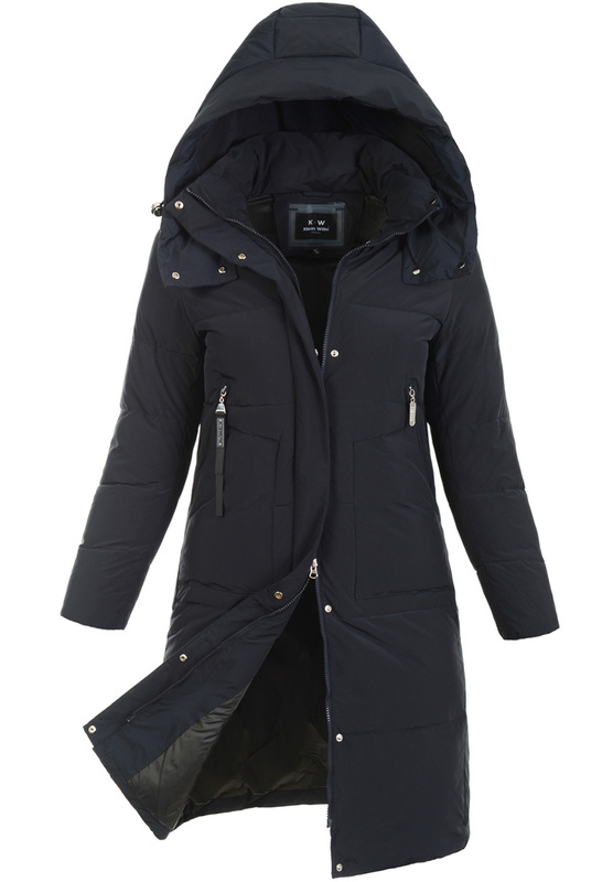 Damska Zimowa Ortalionowa Kurtka Granatowa
