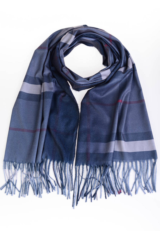 Szal Damski Ciemno Niebieski