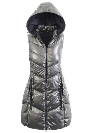 Damska Kamizelka Bezrękawnik Grafitowy