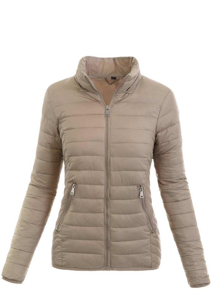 Damska Wiosenna Ortalion Kurtka Beżowa