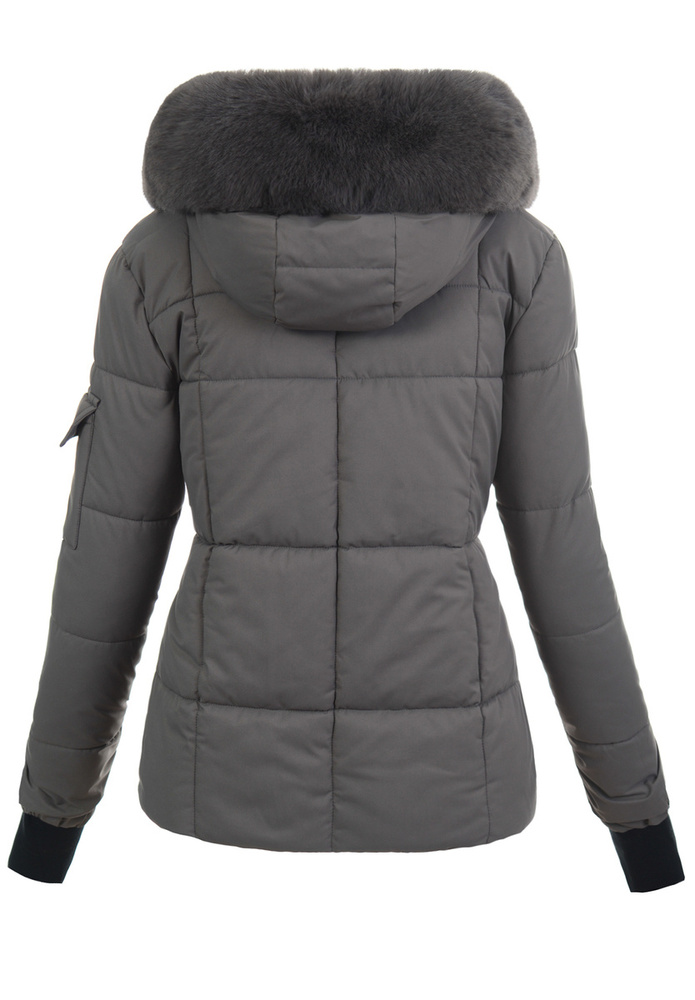 Damska Kurtka Zimowa Grafitowa