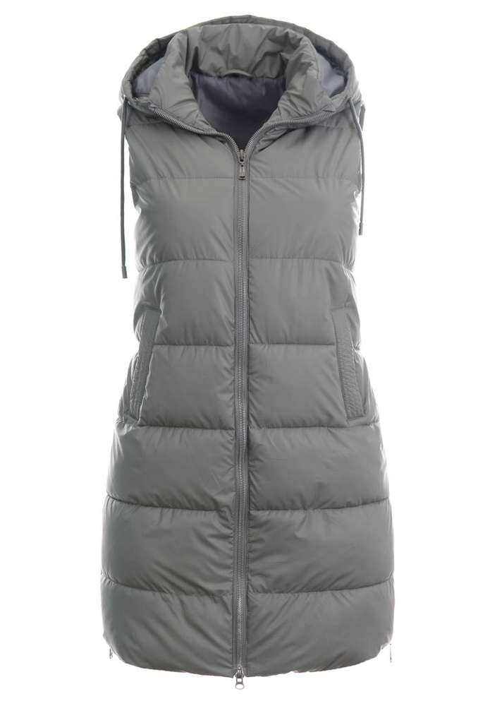 Damska Kamizelka Bezrękawnik Szara