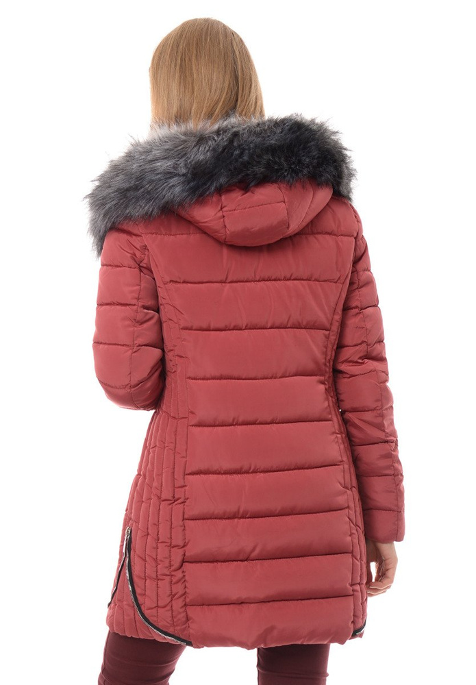 Damska Zimowa Ortalionowa Kurtka Różowa