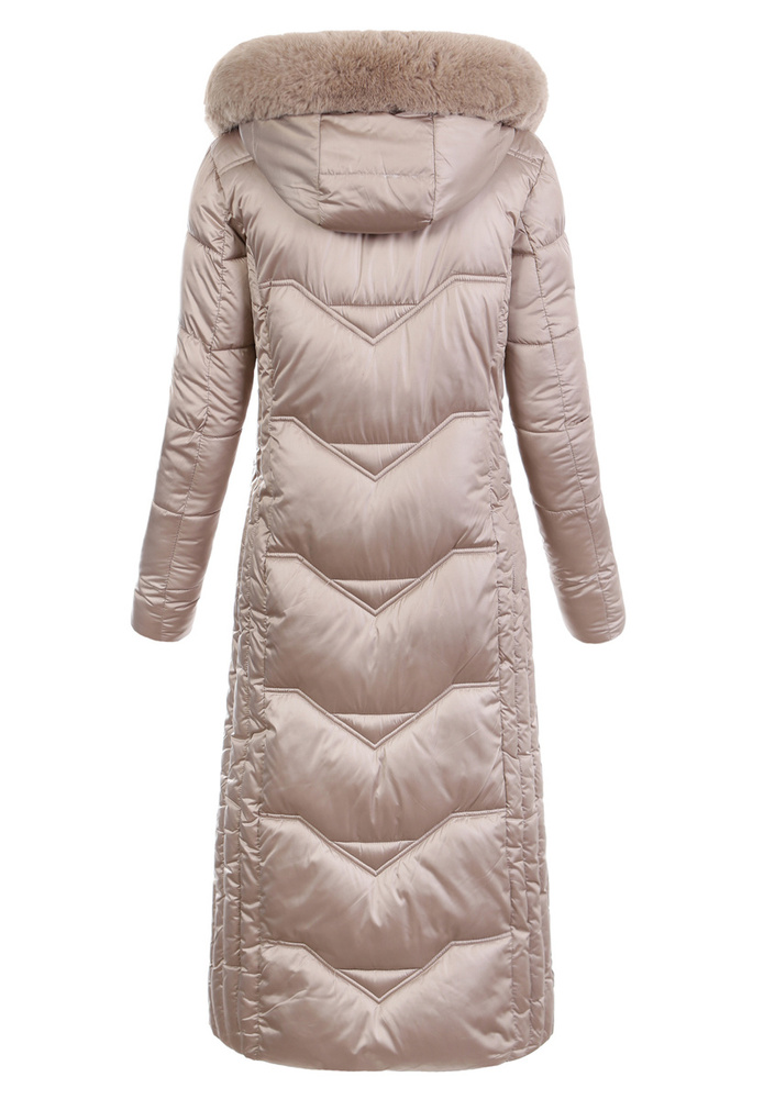Damska Zimowa Ortalionowa Kurtka Cappuccino