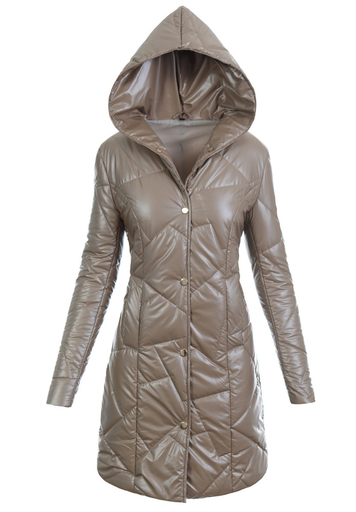 Kurtka Pikowana Wiosenna Cappuccino