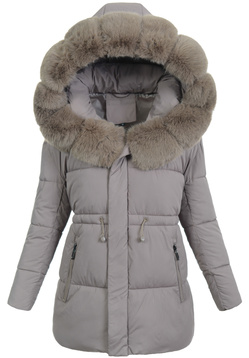 Damska Kurtka Zimowa Brązowa