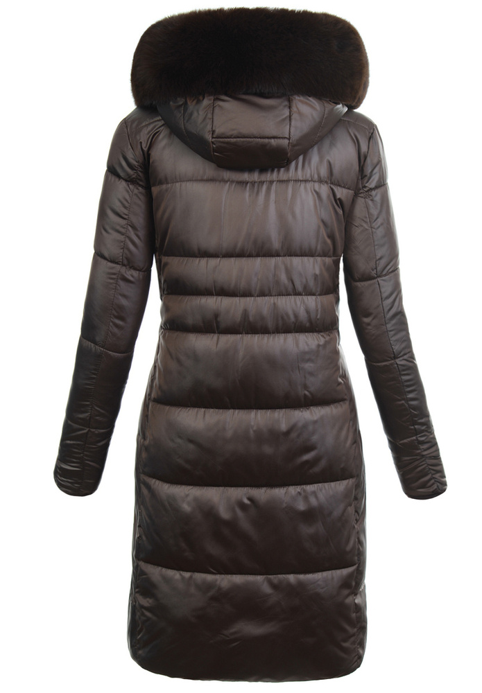 Damska Kurtka Zimowa Brązowa