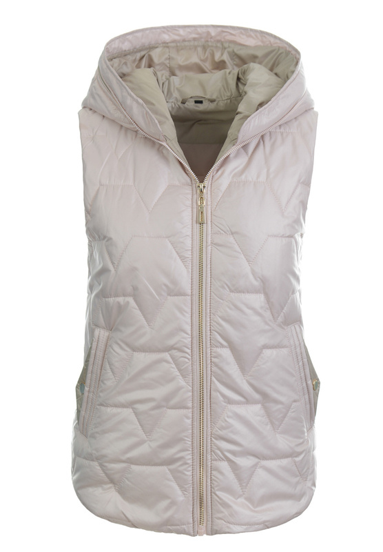 Damska Kamizelka Bezrękawnik Beżowy