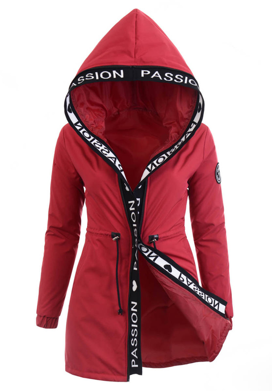 Damska Wiosenna Ortalion Kurtka Czarna